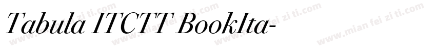 Tabula ITCTT BookIta字体转换